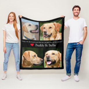 Modern Photo Collage Pet Fleecefilt