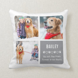 Modern Photo Collage Pet Memorial Kudde