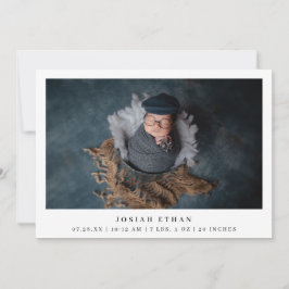 Modern Photo Collage Simple Newborn Birth Meddelande