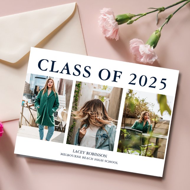 Modern Photo Collage Studenten-meddelande (Modern Photo Collage Graduation Announcement)