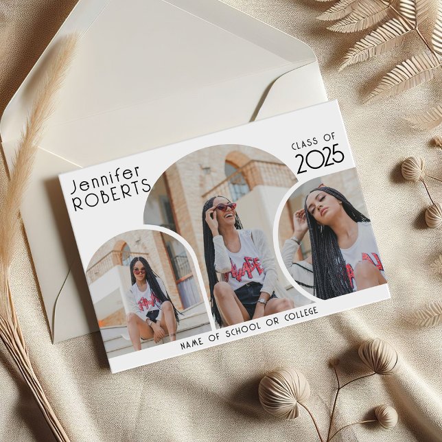 Modern Photo Collage Studenten-meddelande Julkort (Skapare uppladdad)