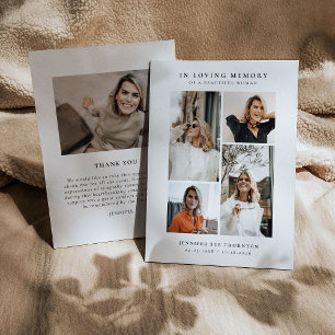 Modern Photo Collage Sympathy Tack Kort