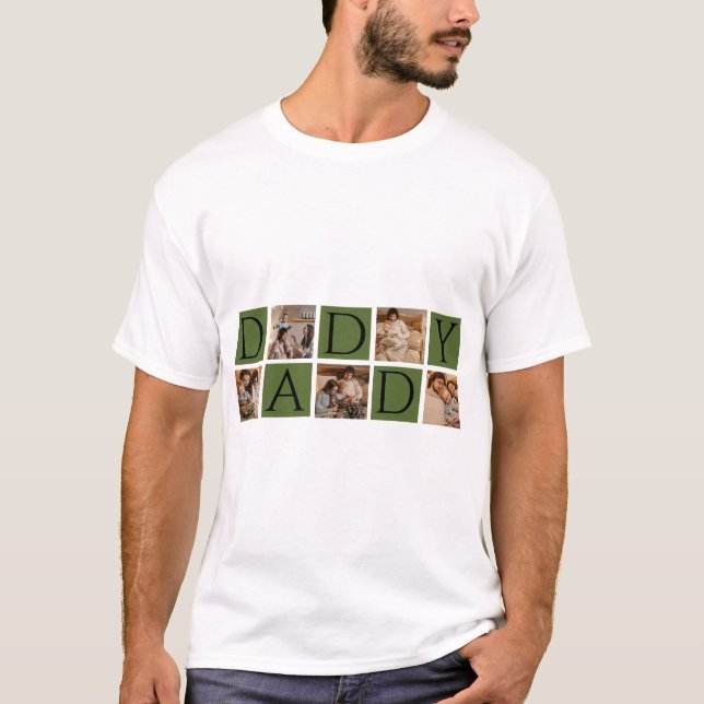 Modern Photo Collage T-Shirt - Anpassningsbar 5Pho (Framsida)