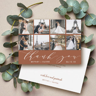 Modern Photo Collage Terracotta Tack Kort