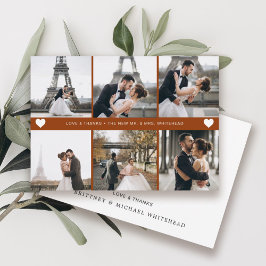 Modern Photo Collage Terracotta Tack Kort