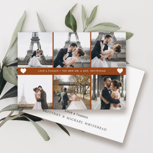 Modern Photo Collage Terracotta Tack Kort