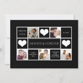 Modern Photo Collage Valentines day Julkort