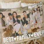 Modern Photo Elegant Best Family någonsin Collage Fleecefilt<br><div class="desc">Familjefopaket 3 Photo Best Family,  någonsin Modern Elegant Fleece Blanket.</div>