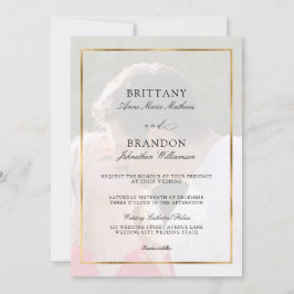 Modern Photo Elegant bröllop Inbjudningar