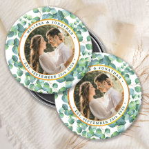 Modern Photo Eucalyptus Greenery Guld Bröllop