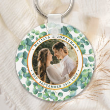 Modern Photo Eucalyptus Greenery Guld Bröllop