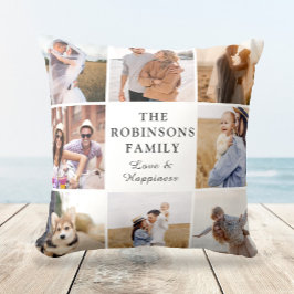 Modern Photo Family Collage Gift Kudde