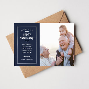 Modern Photo Fars dag Card för Grandpa Kort
