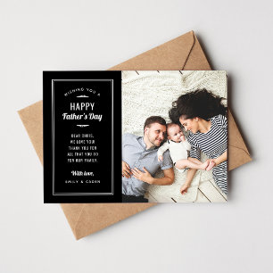 Modern Photo Fars dag Card för Make och Pappa Kort
