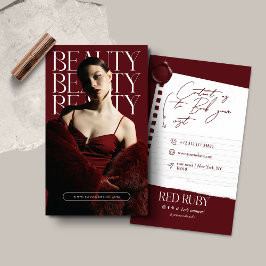 Modern Photo Fashion Business Card Visitkort