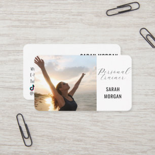 Modern Photo Fitness Personal Trainer Influencer Visitkort