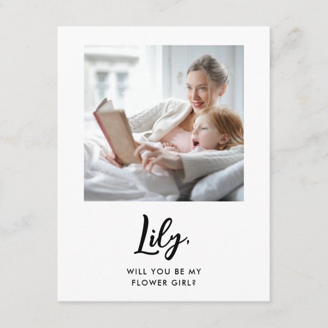 Modern Photo Flower Girl Frieri kort (Framsida)