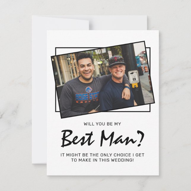 Modern Photo Funny blir du min bästa man? (Framsida)