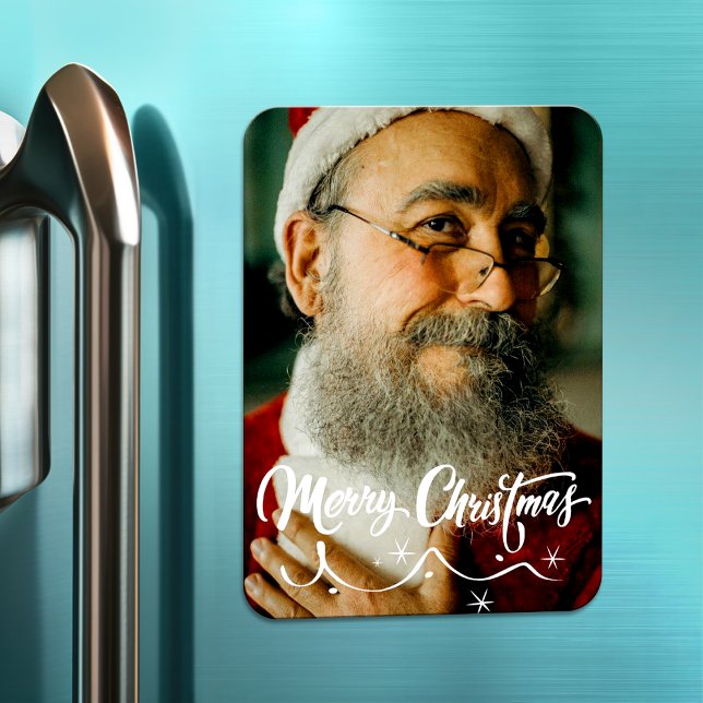 Modern Photo God jul Helgdag Magnet (Skapare uppladdad)