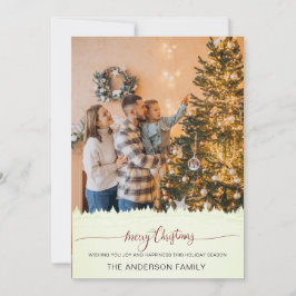 Modern Photo God jul White Träd Helgdagars Inbjudningar