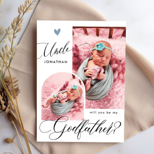 Modern Photo Godfather Frieri Inbjudningar