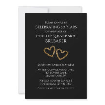 Modern Photo Golden 50th Wedding Anniversary Party