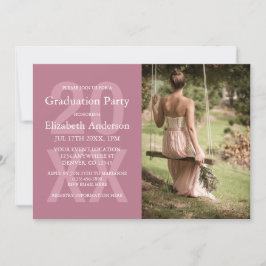 Modern Photo Graduation Party Inbjudningar