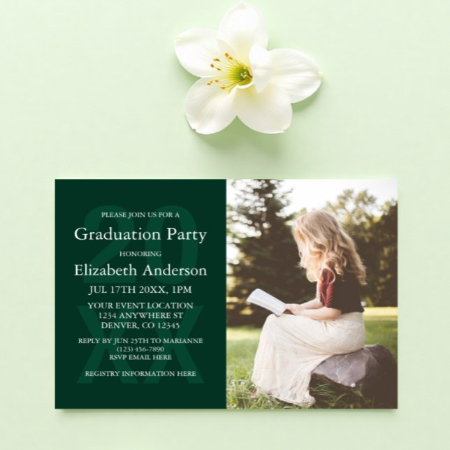 Modern Photo Graduation Party Inbjudningar (Skapare uppladdad)