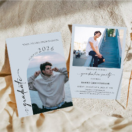 Modern Photo Graduation Party Invitation Inbjudningar