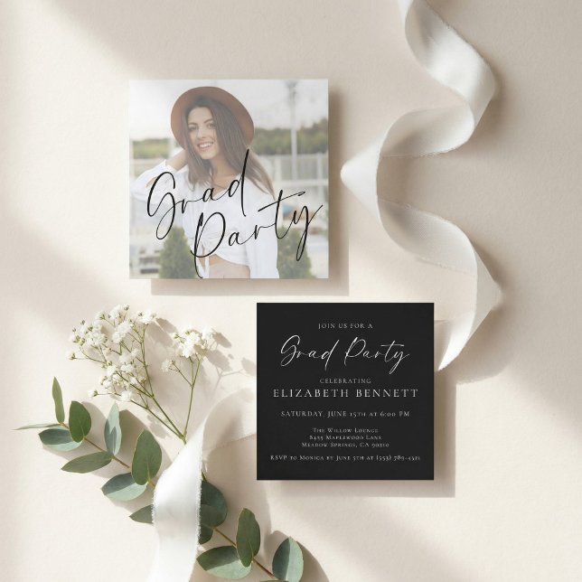 Modern Photo Graduation Party Tilläggskort (Skapare uppladdad)