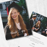 Modern Photo Graduation Thank You Card Inbjudningar<br><div class="desc">Send a heartfelt thank you with this modern photo graduation thank you card featuring a full-photo front and elegant script typography. Perfect for expressing gratitude after graduation celebrations, this customizable card allows you to add the graduate’s name and personalize the message inside. A timeless and meaningful way to thank family...</div>