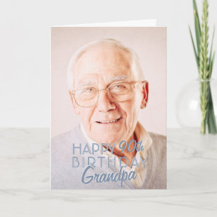 Modern Photo Grandpa Grattis på födelsedagen Hälsn Kort