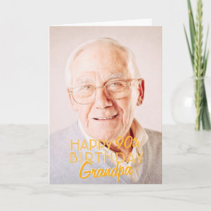 Modern Photo Grandpa Grattis på födelsedagen Hälsn Kort
