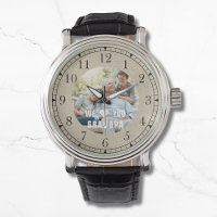 Modern Photo Grandpa Script Heart