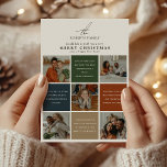 Modern Photo Grid Collage-jul<br><div class="desc">Skicka julhälsning till vänner och familj med den här moderna helgdag-kortmallen. Utformningen innehåller fem fotografier som du kan välja mellan,  bland ett rutnät med färgader som alla har inspirerande julklappar,  som kan bevaras eller anpassas och familjerna namn.</div>