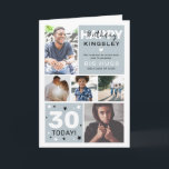 Modern Photo Grid & Text Grattis på födelsedagen-k Kort<br><div class="desc">Ha lite roligt och utforma ett eget födelsedagskort med hjälp av den här moderna "Grattis på födelsedagen"-mallen. Lägg bara till egna foton och anpassa texten så att kortet blir unikt och personligt. Du kan ändra färg och teckensnitt genom att använda alternativet Anpassa ytterligare.</div>