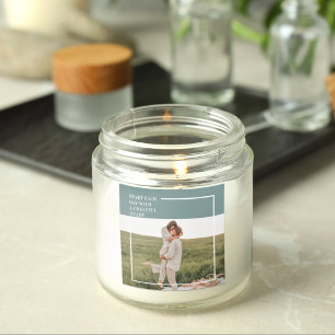 Modern Photo Grönt Family Loving Gift Fyrkantigt Klistermärke