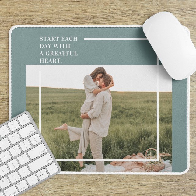 Modern Photo Grönt Family Loving Gift Musmatta (Skapare uppladdad)