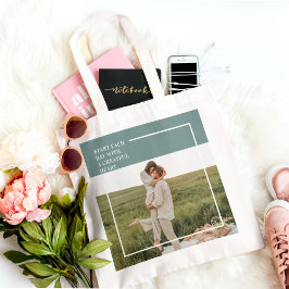 Modern Photo Grönt Family Loving Gift Tygkasse