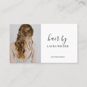Modern Photo Hair Stylist Visitkort