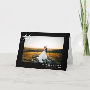 Modern Photo Hand-Lettered Tack Black Kort