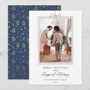 Modern Photo Happiest God jul Julkort