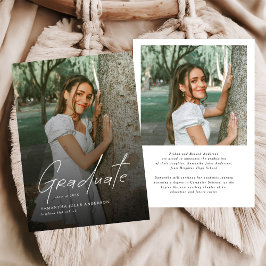 Modern Photo High School Graduation Announcement Meddelande