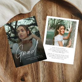 Modern Photo High School Graduation Announcement  Meddelande