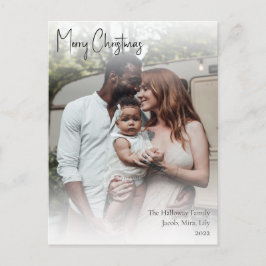 Modern Photo Holl i handskrivet skript i julklapp Helg Vykort