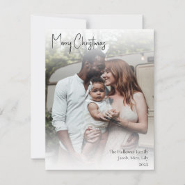 Modern Photo Holl i handskrivet skript i julklapp Julkort