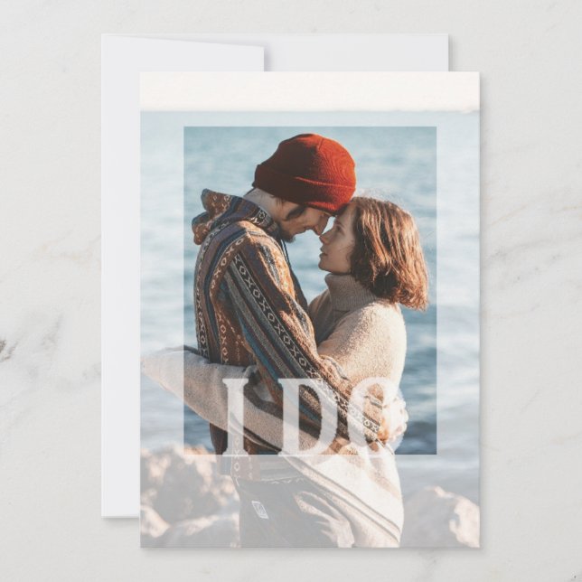 Modern Photo I Do, Bröllopsinbjudningar Inbjudningar (Framsida)