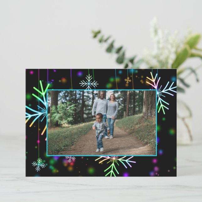 Modern Photo Julkort (Stående Fram)