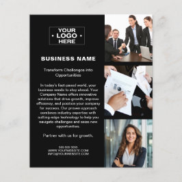 Modern Photo Logotyp QR Black Corporate Business Flygblad