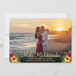 Modern Photo Mele Kalikimaka julkort